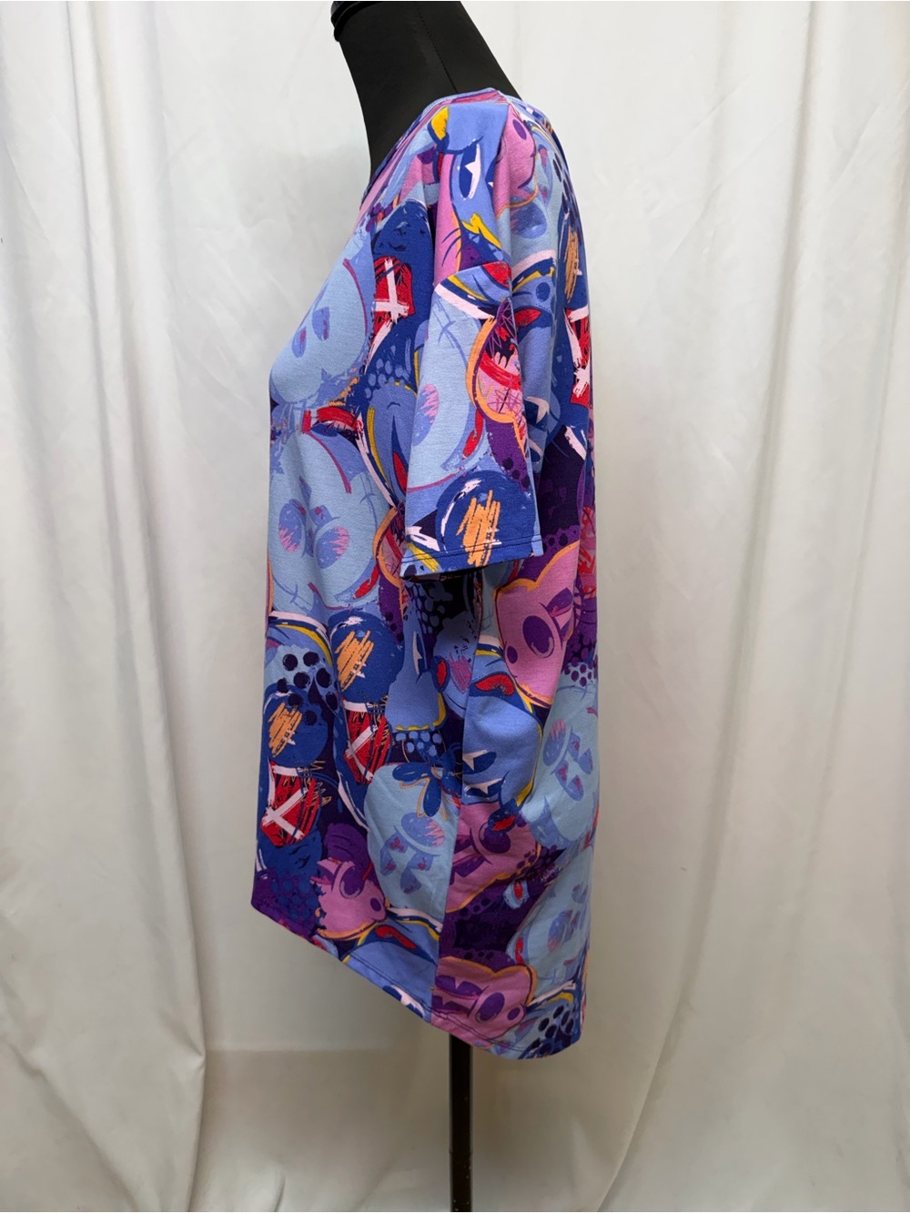 Disney LuLaRoe Irma XXS Purple Blue Mickey Mouse Graphic Tunic Top - Picture 4 of 7